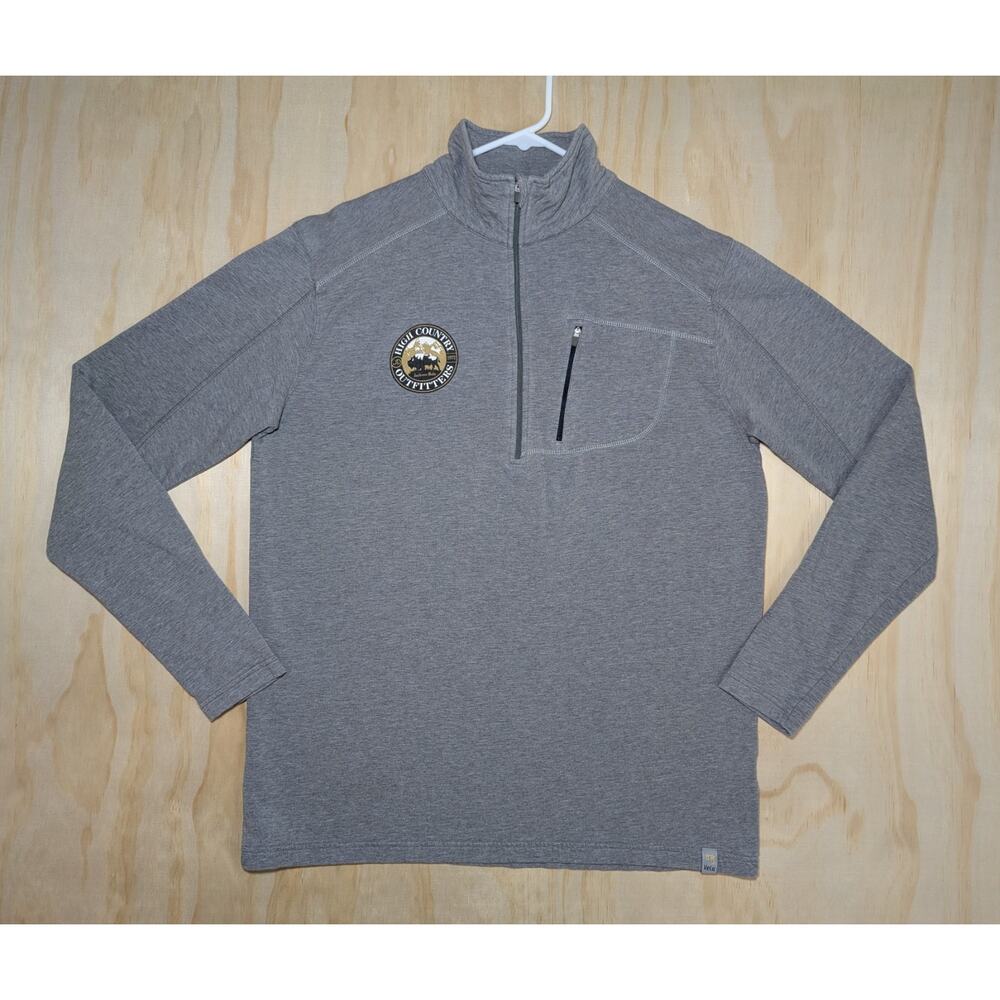 Tasc Women's XL 1/4 Zip Pullover Jackson Hole Bison Trout Graphic Bamboo Blend